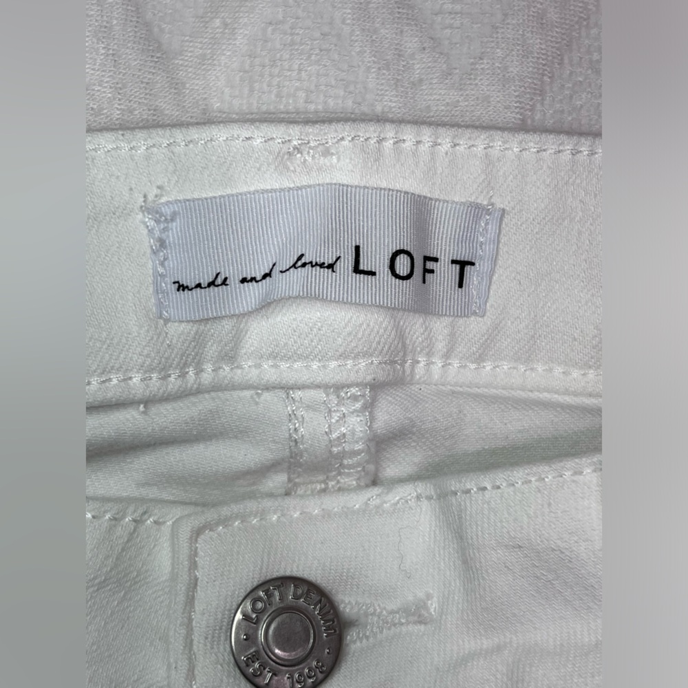 Loft White Curvy Skinny Jeans size 29/8 - Picture 7 of 14